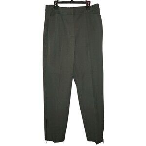 Susan Graver Chelsea Womans Green Stretch Hollywood Waist Side Zip Pants Size 10